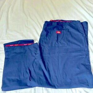Dickies unisex Navy Blue Drawstring Scrub pants / bottoms size 4X NWT Nurse